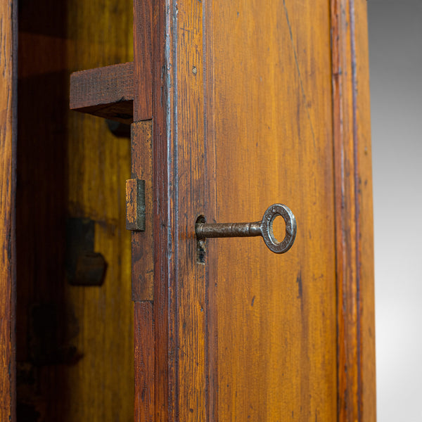 Antique Tool Cupboard, Oak, Wall Hanging, Cabinet, Army and Navy, Edwardian