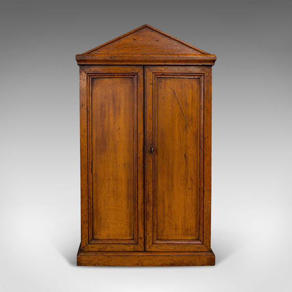 Antique Tool Cupboard, Oak, Wall Hanging, Cabinet, Army and Navy, Edwardian