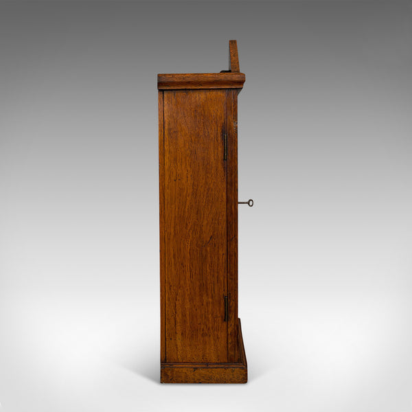 Antique Tool Cupboard, Oak, Wall Hanging, Cabinet, Army and Navy, Edwardian