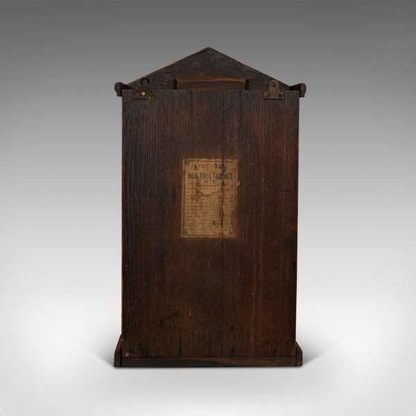 Antique Tool Cupboard, Oak, Wall Hanging, Cabinet, Army and Navy, Edwardian