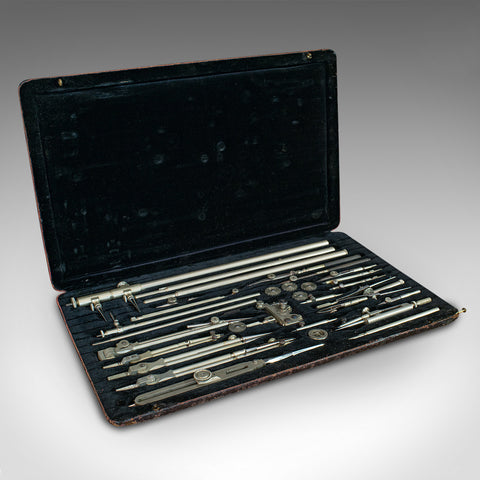 Large Vintage Draughtsman's Set, German, Architect, Technical Drawing, Riefler