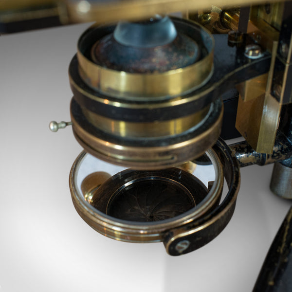 Antique Microscope, English, Brass, Scientific Instrument, Charles Baker, London