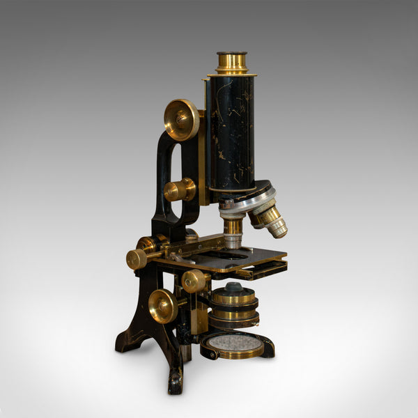 Antique Microscope, English, Brass, Scientific Instrument, Charles Baker, London