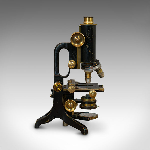 Antique Microscope, English, Brass, Scientific Instrument, Charles Baker, London