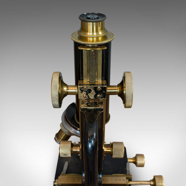 Antique Microscope, English, Brass, Scientific Instrument, Charles Baker, London