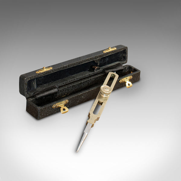 Vintage Proportional Divider, English, Brass, Compass, Draughtsman's Instrument