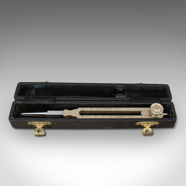 Vintage Proportional Divider, English, Brass, Compass, Draughtsman's Instrument