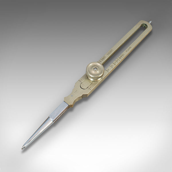 Vintage Proportional Divider, English, Brass, Compass, Draughtsman's Instrument