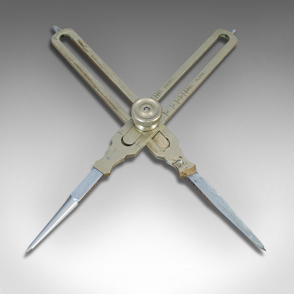 Vintage Proportional Divider, English, Brass, Compass, Draughtsman's Instrument