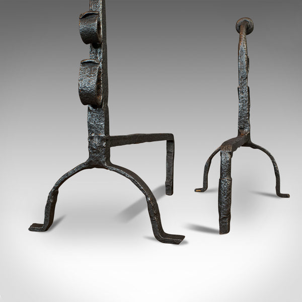 Antique Fire Basket, Andirons, Cast Iron, Fireside, Grate, Fire Dogs, Victorian