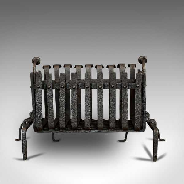 Antique Fire Basket, Andirons, Cast Iron, Fireside, Grate, Fire Dogs, Victorian
