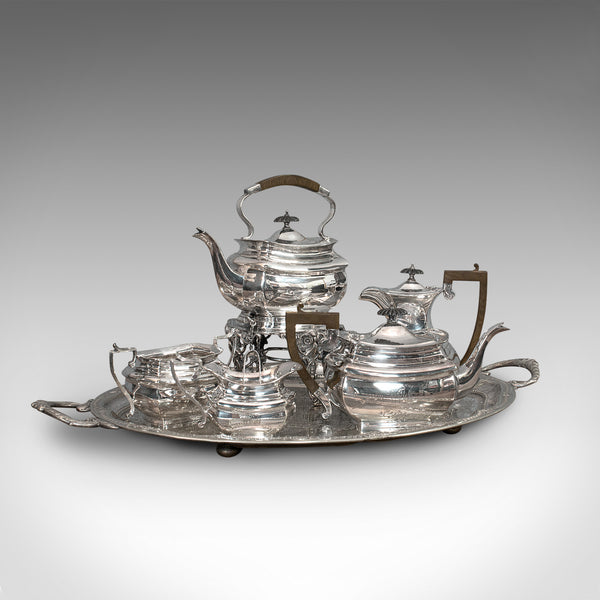 Antique Tea Service, Silver Plate, Serving Set, JB Chatterley, Edwardian, C.1910