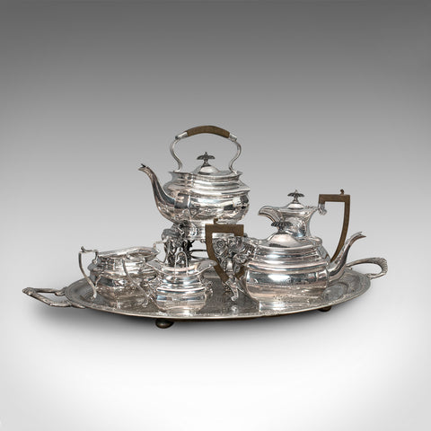 Antique Tea Service, Silver Plate, Serving Set, JB Chatterley, Edwardian, C.1910