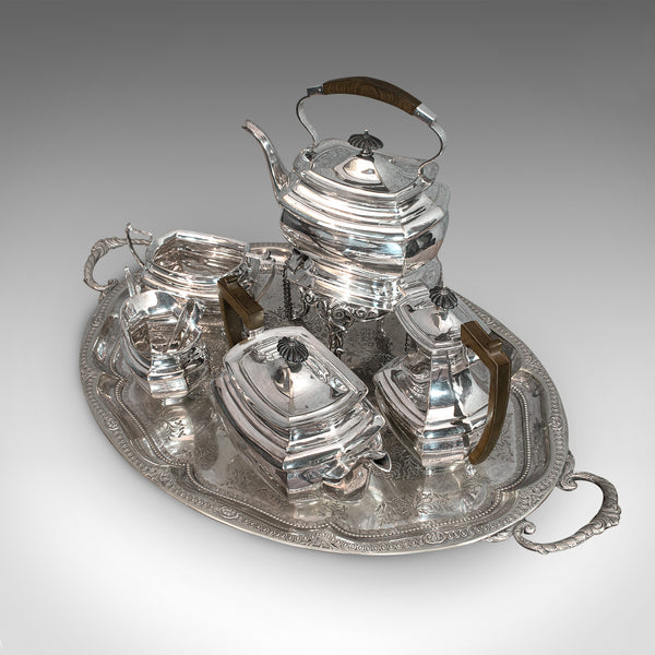 Antique Tea Service, Silver Plate, Serving Set, JB Chatterley, Edwardian, C.1910