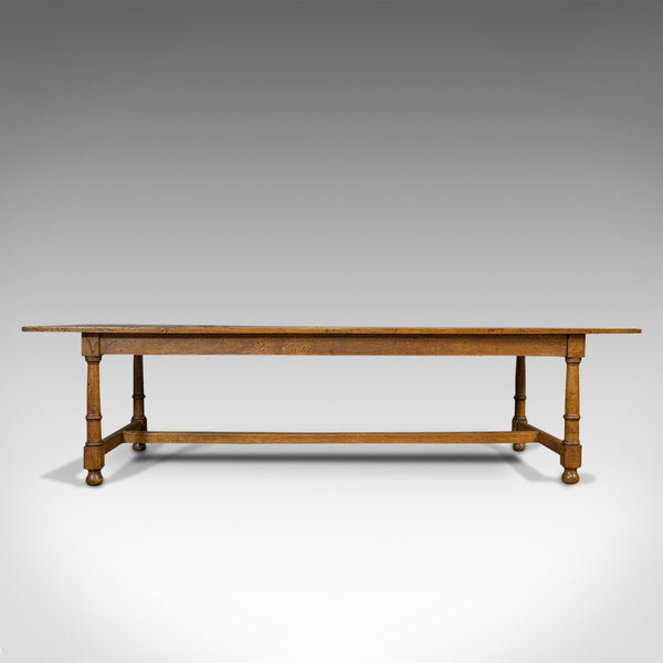 Large, Antique Refectory Table, Scottish, 8 Seat, Oak, Dining, Victorian, C.1870