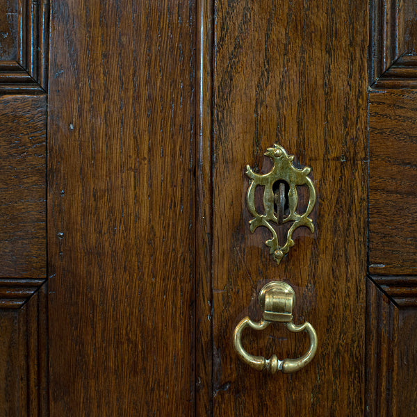 Antique Wardrobe, English, Oak, Linen Cabinet, Press Cupboard, Georgian, C.1800