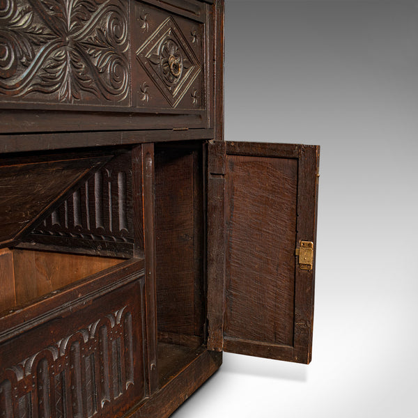 Large Antique Welsh Dresser, British, Oak, Sideboard, Cabinet, William III, 1700