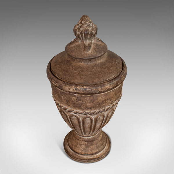 Vintage Urn, English, Terracotta, Decorative, Garden, Fireside, Ornament, C.1980