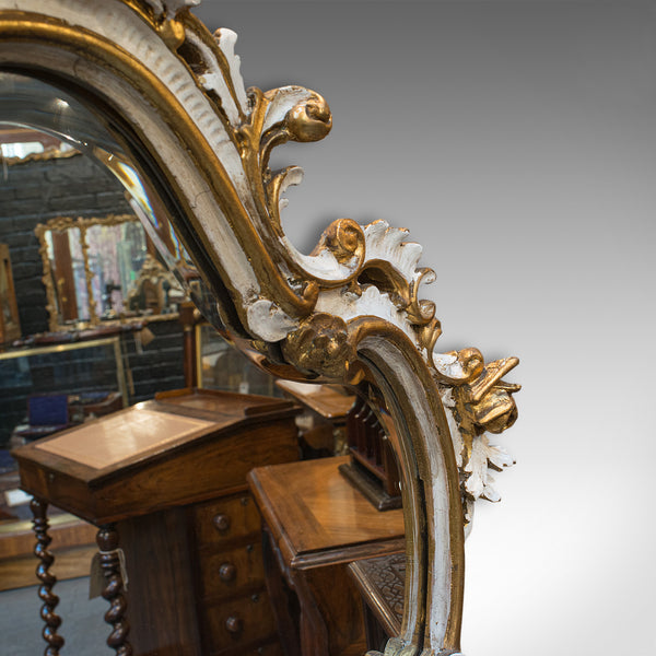 Large Antique Overmantel Mirror, French, Gilt Gesso, Classical, Italianate, 1900