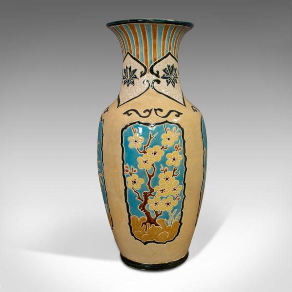 Large Vintage Decorative Vase, Oriental, Ceramic Urn, Hallway, Stick Stand, C.20