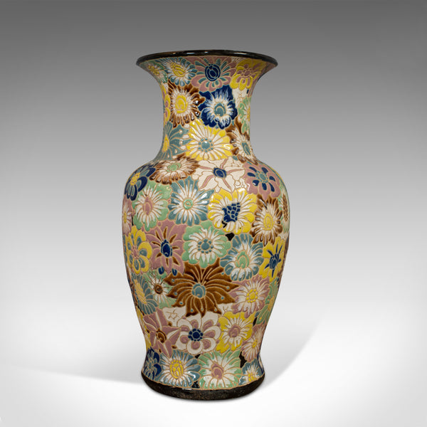 Vintage Decorative Flower Vase, Oriental, Ceramic, Decorative, Urn, Stick, Stand