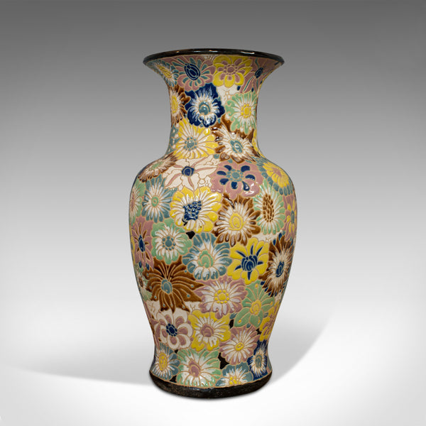 Vintage Decorative Flower Vase, Oriental, Ceramic, Decorative, Urn, Stick, Stand