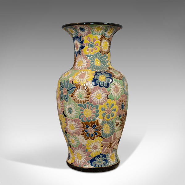 Vintage Decorative Flower Vase, Oriental, Ceramic, Decorative, Urn, Stick, Stand