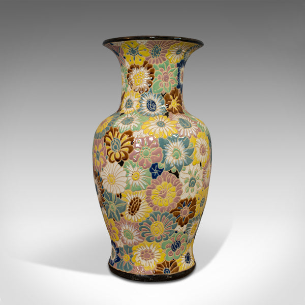 Vintage Decorative Flower Vase, Oriental, Ceramic, Decorative, Urn, Stick, Stand
