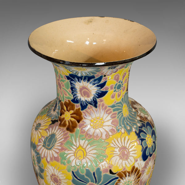 Vintage Decorative Flower Vase, Oriental, Ceramic, Decorative, Urn, Stick, Stand