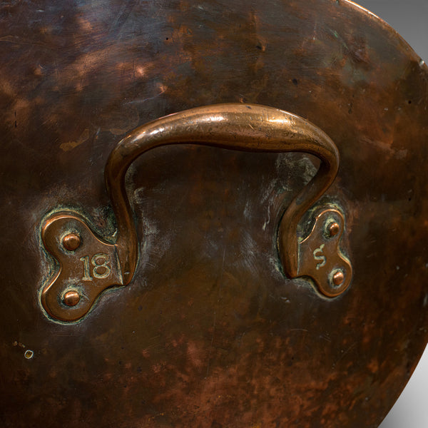 Antique Helmet Coal Scuttle, English, Copper, Fireside Bucket, Victorian, 1870