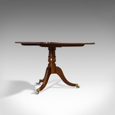 Antique Breakfast Table, English, Mahogany, Tilt Top, Dining, Regency, C.1820
