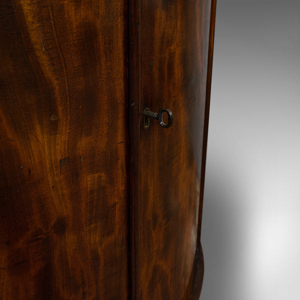 Antique Corner Cupboard, Mahogany, Bow Front, Floor Standing, Georgian, C.1780