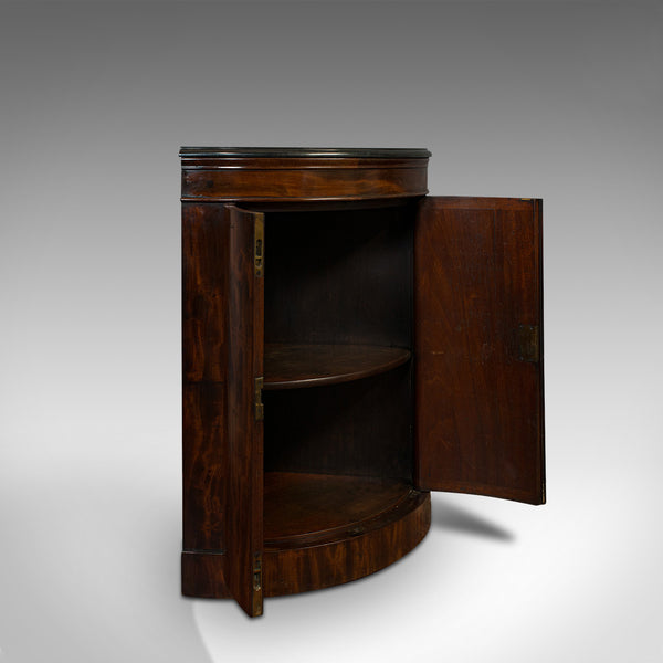 Antique Corner Cupboard, Mahogany, Bow Front, Floor Standing, Georgian, C.1780