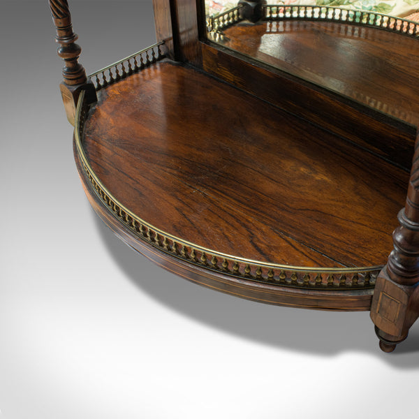 Antique Butler's Mirror, English, Rosewood, Dome Top, Wall, Victorian, C.1880