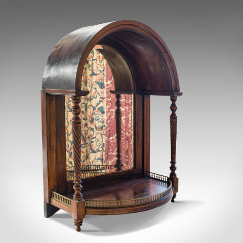 Antique Butler's Mirror, English, Rosewood, Dome Top, Wall, Victorian, C.1880