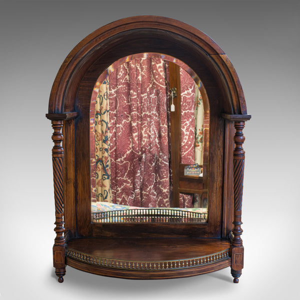 Antique Butler's Mirror, English, Rosewood, Dome Top, Wall, Victorian, C.1880