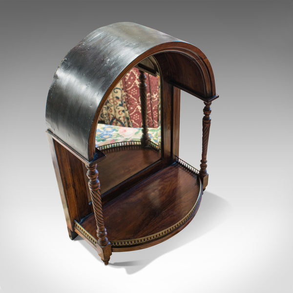 Antique Butler's Mirror, English, Rosewood, Dome Top, Wall, Victorian, C.1880
