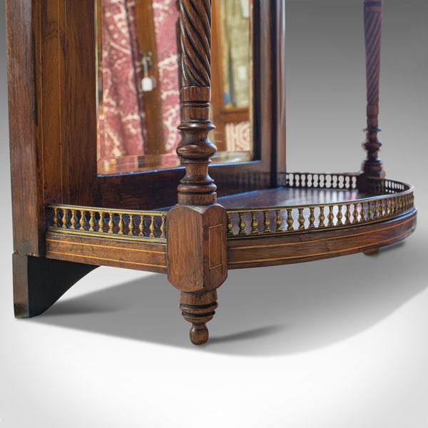 Antique Butler's Mirror, English, Rosewood, Dome Top, Wall, Victorian, C.1880