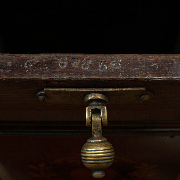 Antique Purdonium, English, Rosewood, Fireside, Cabinet, Edwardian, Circa 1910