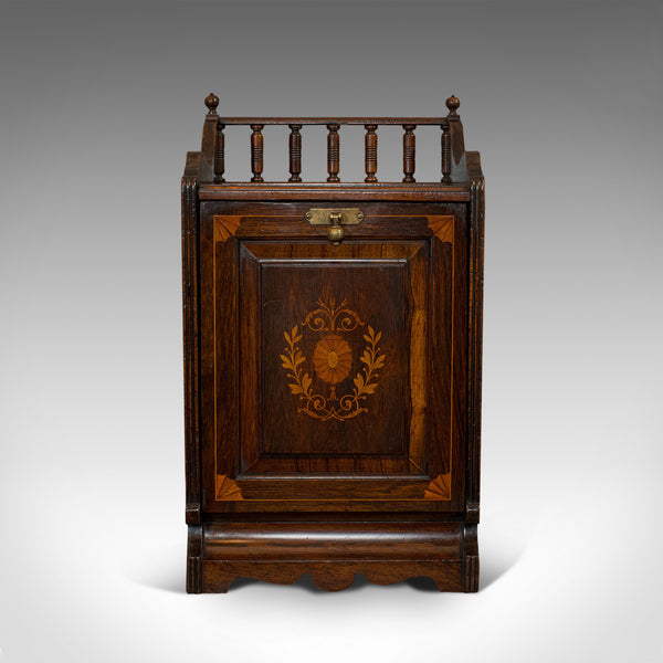 Antique Purdonium, English, Rosewood, Fireside, Cabinet, Edwardian, Circa 1910