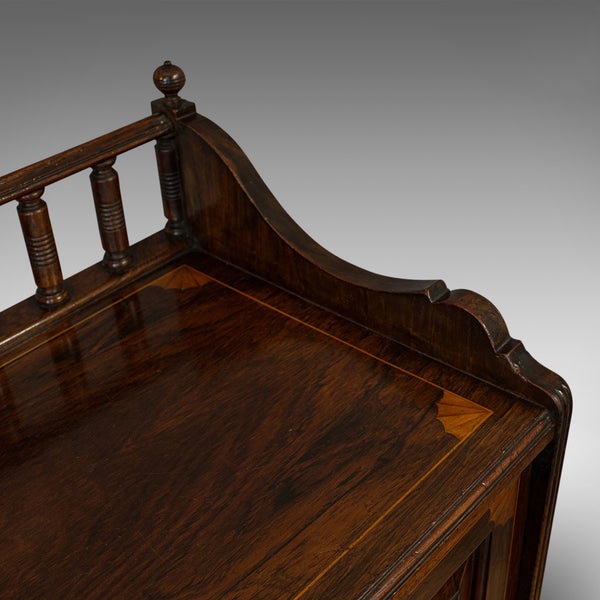 Antique Purdonium, English, Rosewood, Fireside, Cabinet, Edwardian, Circa 1910