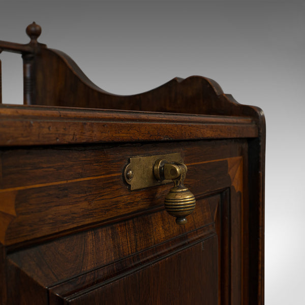 Antique Purdonium, English, Rosewood, Fireside, Cabinet, Edwardian, Circa 1910