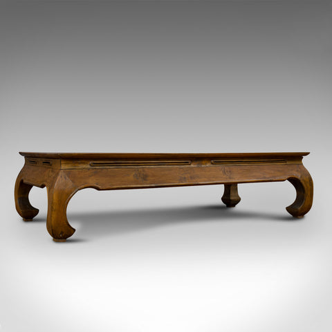 Low Vintage Coffee Table, Oriental, Chinese Elm, Lounge, Cocktail, Art Deco