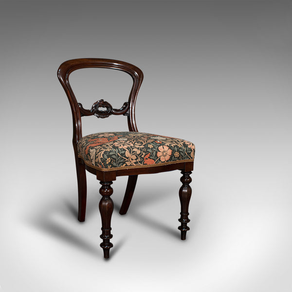 Pair Of, Antique Buckle Back Chairs, English, Walnut, Dining, Side, Victorian