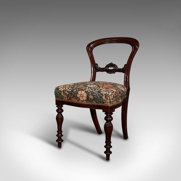 Pair Of, Antique Buckle Back Chairs, English, Walnut, Dining, Side, Victorian