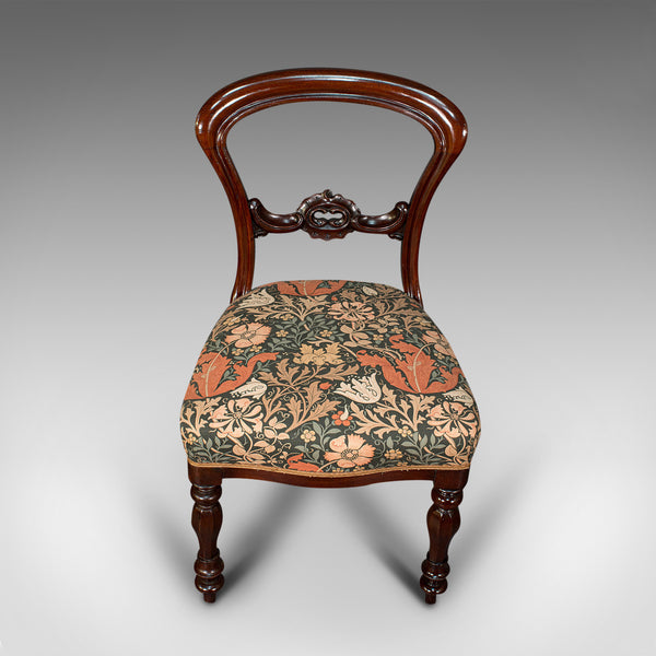 Pair Of, Antique Buckle Back Chairs, English, Walnut, Dining, Side, Victorian