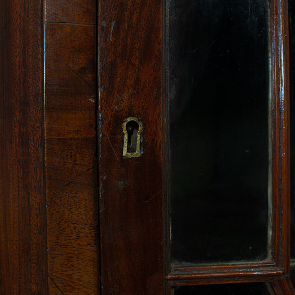 Antique Corner Cabinet, English, Mahogany, Cupboard, Astragal Glazed, Georgian