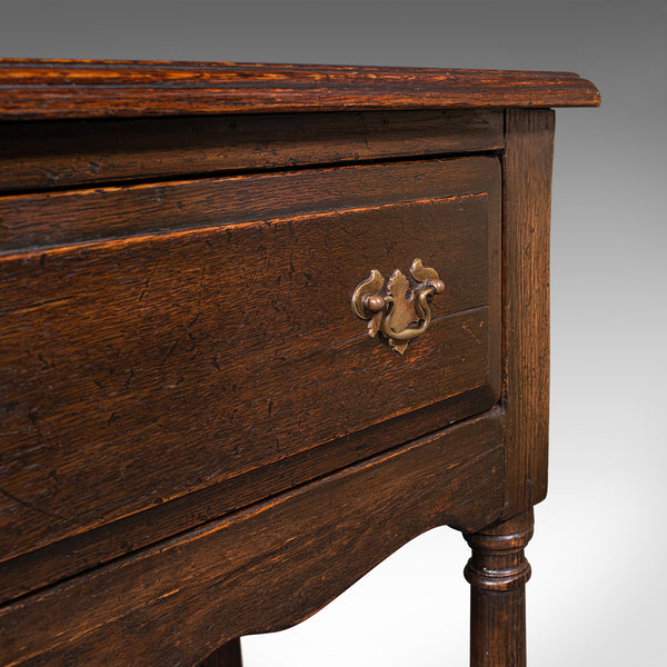Antique Dresser Base, English, Oak, Side, Hall, Table, Late Georgian, Circa 1800
