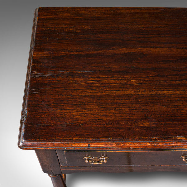 Antique Dresser Base, English, Oak, Side, Hall, Table, Late Georgian, Circa 1800