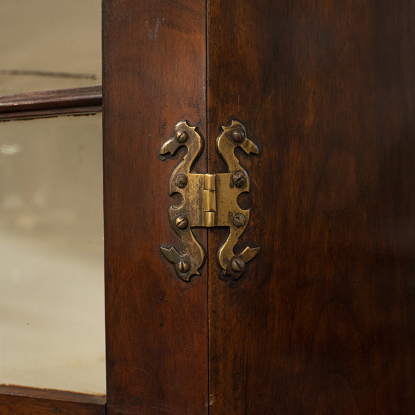 Antique Corner Cabinet, English, Walnut, Cupboard, Astragal Glazed, Georgian
